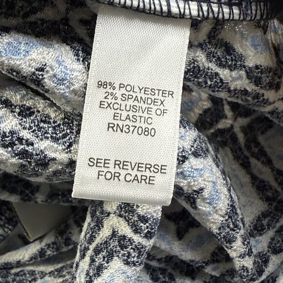 Bohemian Wide Leg Ruffle Bell Bottom Pull On Pants Sz XL Pockets Printed Hippie - Picture 6 of 8